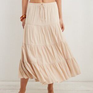 Aerie Beach Club Tiered Maxi skirt